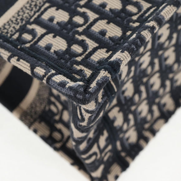 Christian Dior Trotter Canvas Hand Bag Navy Auth 136545M