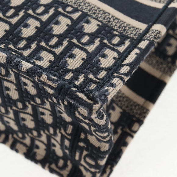 Christian Dior Trotter Canvas Hand Bag Navy Auth 136545M