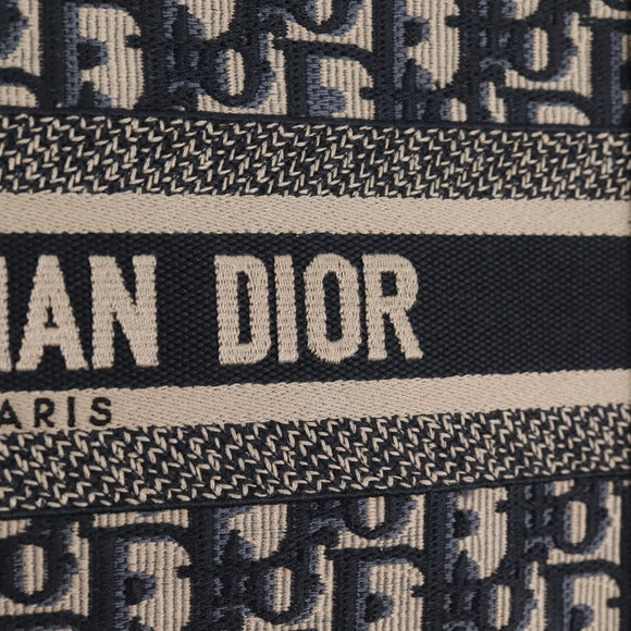 Christian Dior Trotter Canvas Hand Bag Navy Auth 136545M