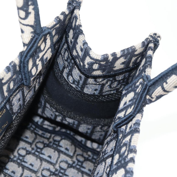 Christian Dior Trotter Canvas Hand Bag Navy Auth 136545M