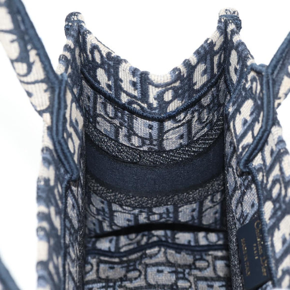 Christian Dior Trotter Canvas Hand Bag Navy Auth 136545M