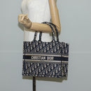 Christian Dior Trotter Canvas Hand Bag Navy Auth 136545M-22