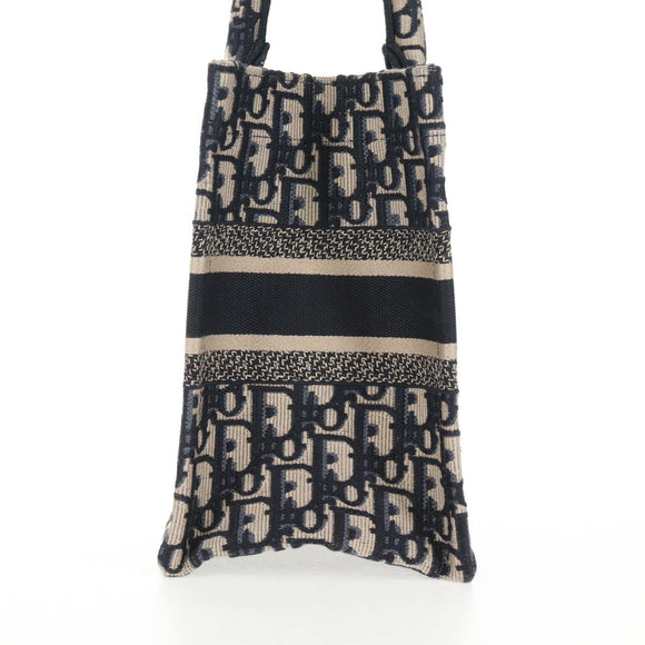 Christian Dior Trotter Canvas Hand Bag Navy Auth 136545M