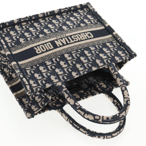 Christian Dior Trotter Canvas Hand Bag Navy Auth 136545M