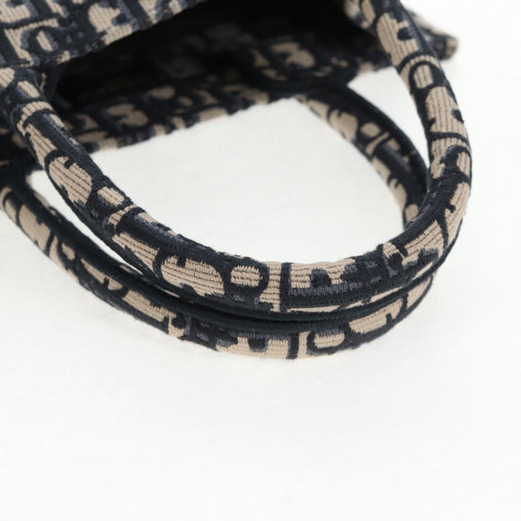 Christian Dior Trotter Canvas Hand Bag Navy Auth 136545M