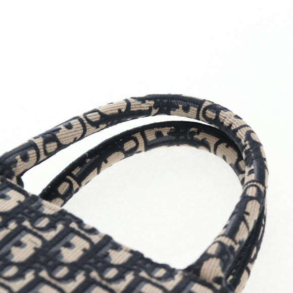 Christian Dior Trotter Canvas Hand Bag Navy Auth 136545M