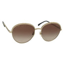 CHANEL Sunglasses metal Silver tone CC Auth 136551M-1