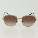 CHANEL Sunglasses metal Silver tone CC Auth 136551M-13