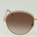 CHANEL Sunglasses metal Silver tone CC Auth 136551M-3