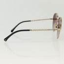 CHANEL Sunglasses metal Silver tone CC Auth 136551M-6