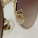 CHANEL Sunglasses metal Silver tone CC Auth 136551M-7