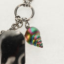 LOUIS VUITTON Shell Necklace metal Silver M01495 LV Auth 136561M-14