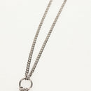 LOUIS VUITTON Shell Necklace metal Silver M01495 LV Auth 136561M-15