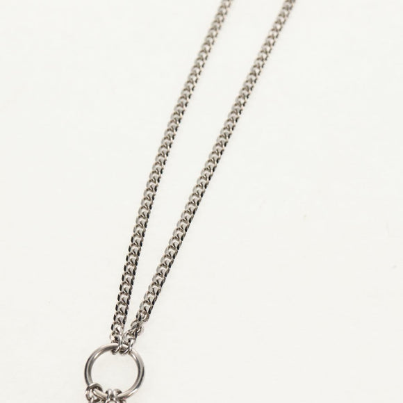 LOUIS VUITTON Shell Necklace metal Silver M01495 LV Auth 136561M