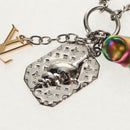 LOUIS VUITTON Shell Necklace metal Silver M01495 LV Auth 136561M-5