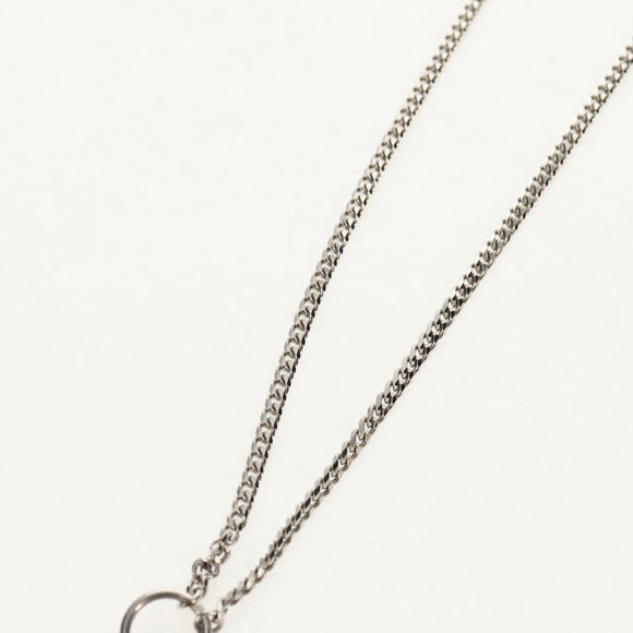 LOUIS VUITTON Shell Necklace metal Silver M01495 LV Auth 136561M