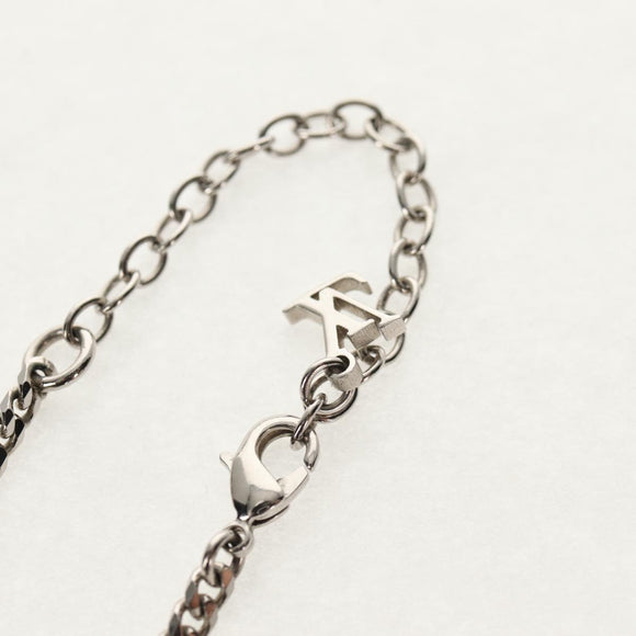 LOUIS VUITTON Shell Necklace metal Silver M01495 LV Auth 136561SAM