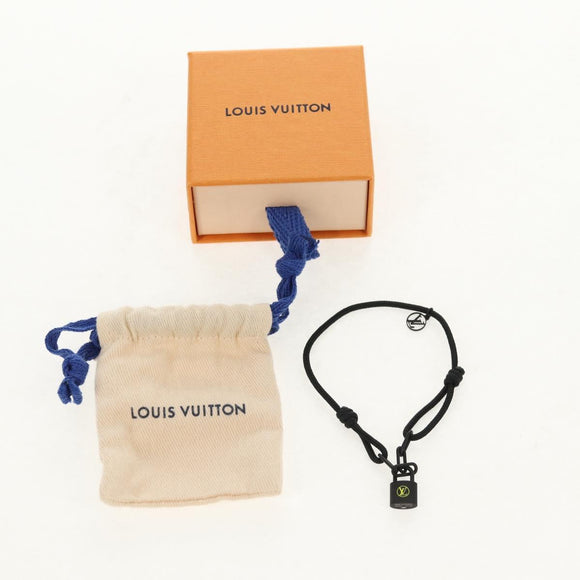 LOUIS VUITTON Lockit Virgil Abloh Bracelet Titanium Black Q05270 LV Auth 136563M
