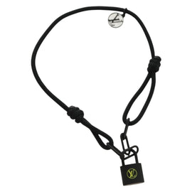 LOUIS VUITTON Lockit Virgil Abloh Bracelet Titanium Black Q05270 LV Auth 136563M