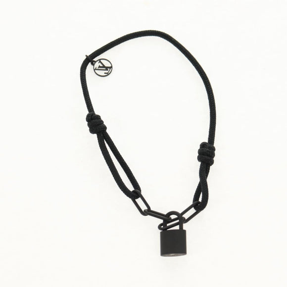 LOUIS VUITTON Lockit Virgil Abloh Bracelet Titanium Black Q05270 LV Auth 136563M
