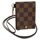 LOUIS VUITTON Damier Ebene Porte Cartes ID Bandouliere Case N60016 Auth 136567V-1