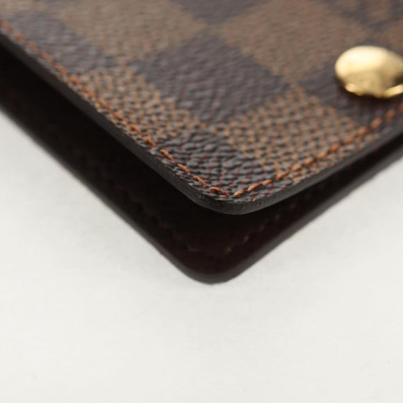 LOUIS VUITTON Damier Ebene Porte Cartes ID Bandouliere Case N60016 Auth 136567V