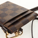 LOUIS VUITTON Damier Ebene Porte Cartes ID Bandouliere Case N60016 Auth 136567V-9