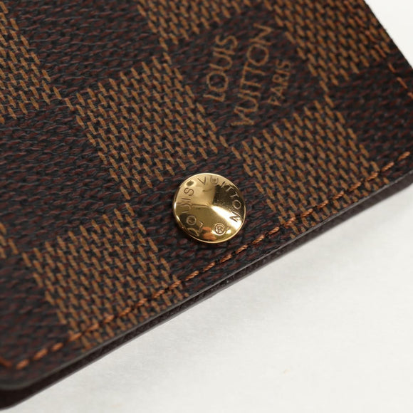 LOUIS VUITTON Damier Ebene Porte Cartes ID Bandouliere Case N60016 Auth 136567V