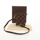 LOUIS VUITTON Damier Ebene Porte Cartes ID Bandouliere Case N60016 Auth 136567V-12