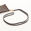 LOUIS VUITTON Damier Ebene Porte Cartes ID Bandouliere Case N60016 Auth 136567V-7