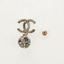 CHANEL Pierce metal Silver CC Auth 136569M-12