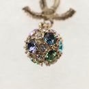 CHANEL Pierce metal Silver CC Auth 136569M-13