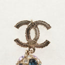 CHANEL Pierce metal Silver CC Auth 136569M-14