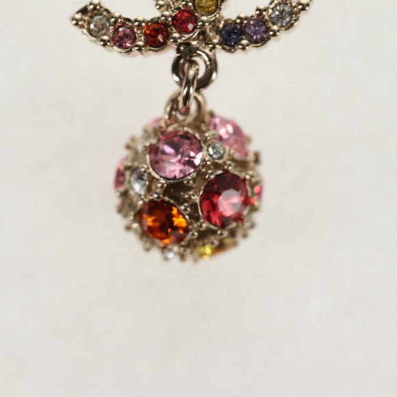 CHANEL Pierce metal Silver CC Auth 136569M