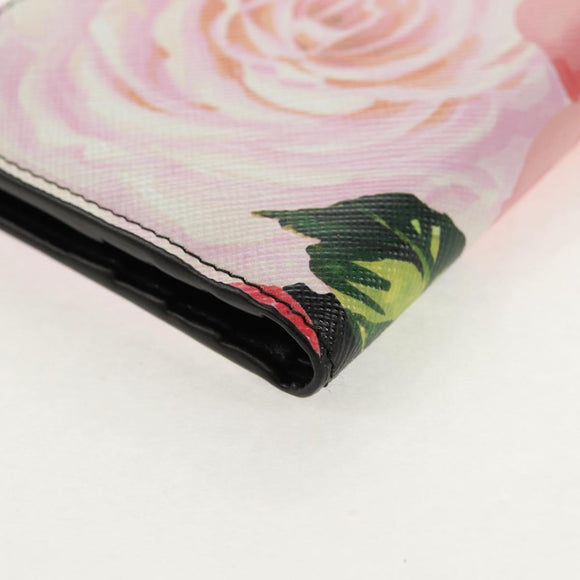 PRADA Bifold Wallet Leather Pink Auth 136570V