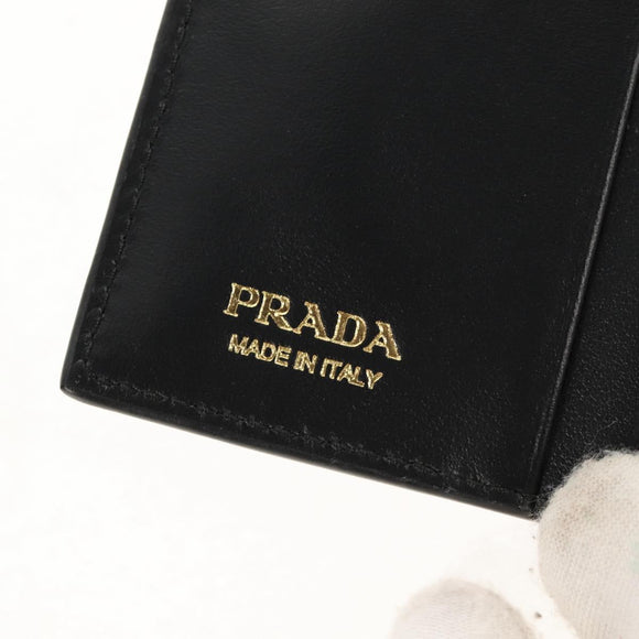 PRADA Bifold Wallet Leather Pink Auth 136570V