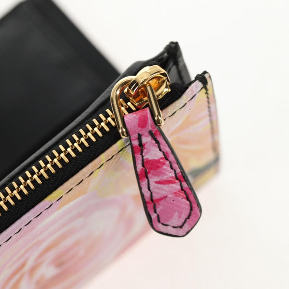 PRADA Bifold Wallet Leather Pink Auth 136570V