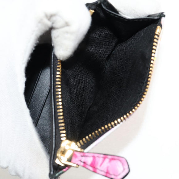 PRADA Bifold Wallet Leather Pink Auth 136570V