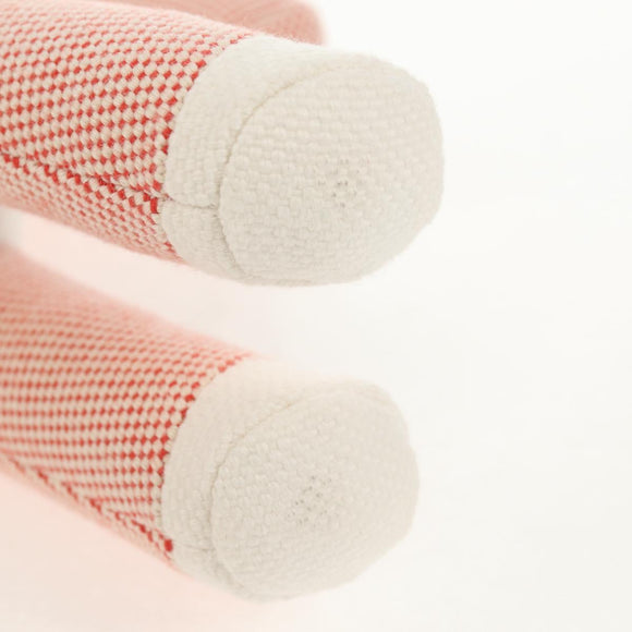 HERMES Cheval Honore Stuffed dog Cotton Orange Auth 136571M