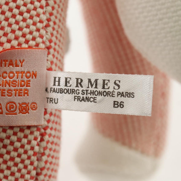 HERMES Cheval Honore Stuffed dog Cotton Orange Auth 136571M