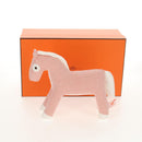 HERMES Cheval Honore Stuffed dog Cotton Orange Auth 136571M-15