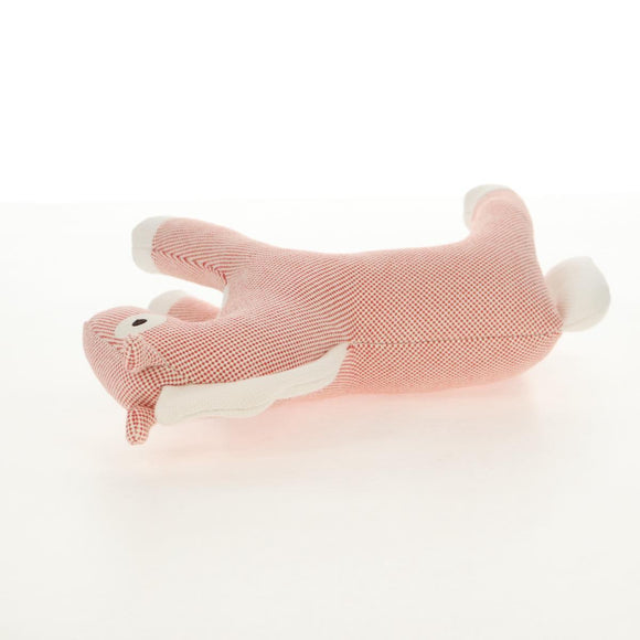 HERMES Cheval Honore Stuffed dog Cotton Orange Auth 136571M