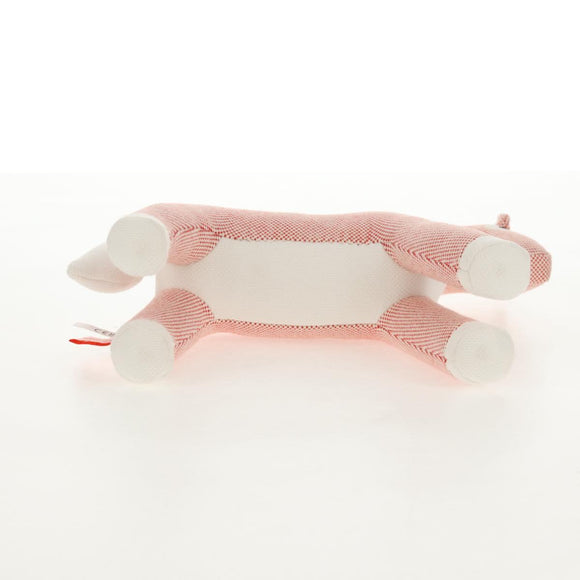 HERMES Cheval Honore Stuffed dog Cotton Orange Auth 136571M