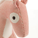 HERMES Cheval Honore Stuffed dog Cotton Orange Auth 136571M-8