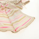 CHANEL Long Dress Shirt Wool Beige CC Auth 136572M-10