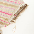 CHANEL Long Dress Shirt Wool Beige CC Auth 136572M-8