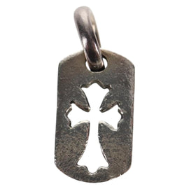 Chrome Hearts Tiny Cut Out Cross Charm Ag925 Silver Auth 136577M - 0