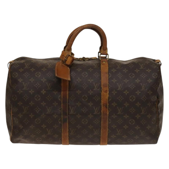 LOUIS VUITTON Monogram Keepall 50 Boston Bag M41426 LV Auth 136581