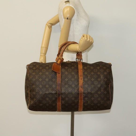 LOUIS VUITTON Monogram Keepall 50 Boston Bag M41426 LV Auth 136581