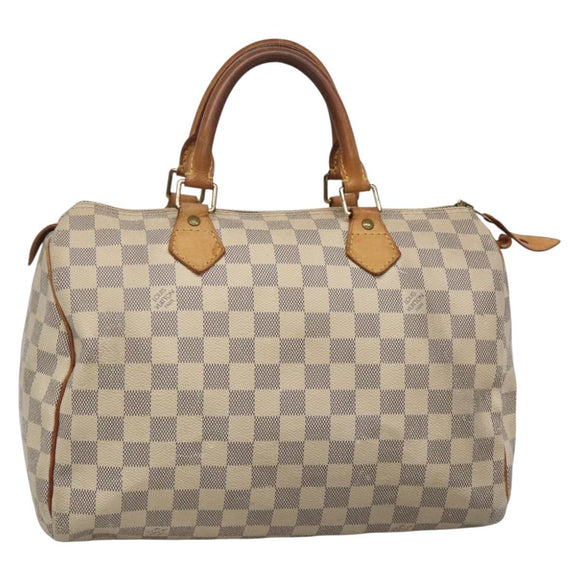 LOUIS VUITTON Damier Azur Speedy 30 Hand Bag N41533 LV Auth 136584